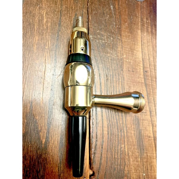 Micro Matic Stout Beer Faucet, Gold Plated Stainless Steel Long Shank - Picture 3 of 5